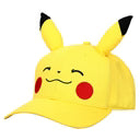 Pokémon Pikachu Big Face Snapback Hat for Men, Adjustable Snapback Cap with Pre-Curved Bill, Acrylic Wool Blend, Officially Licensed