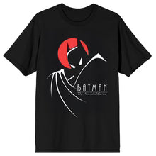 Bioworld Batman The Animated Series 1992 Red Moon Graphic Tee | 3-Color Screen Print | 100% Cotton Crew Neck | Officially Licensed Adult T-Shirt