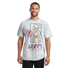 One Piece (Animated Series) Luffy Men's Gray Cloud Wash Short Sleeve Tee