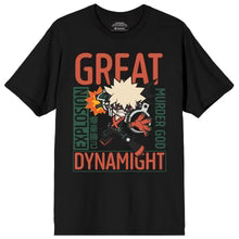 My Hero Academia Great Dynamight Adult Black Crew Neck Short Sleeve T-shirt